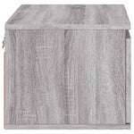 HKH Mesa de Cabeceira de Parede com Luzes Led Sonoma - Cinzento