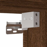 HKH Mesa de Cabeceira de Parede com Luzes Led Castanho em Carvalho