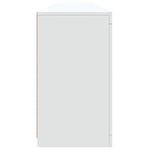 HKH Aparador Moderno en derivados de Madera, Vidrio con Luces Led 202 X 37 X 67 Cm - Blanco