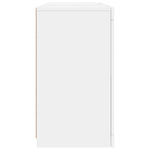 HKH Aparador Moderno em derivados de Madeira, Vidro com Luzes Led 123 X 37 X 67 Cm - Branco