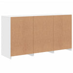 HKH Aparador Moderno em derivados de Madeira, Vidro com Luzes Led 123 X 37 X 67 Cm - Branco