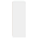 HKH Aparadores Alto em derivados de Madeira, Vidro com Luzes Led 142,5 X 37 X 100 Cm - Branco