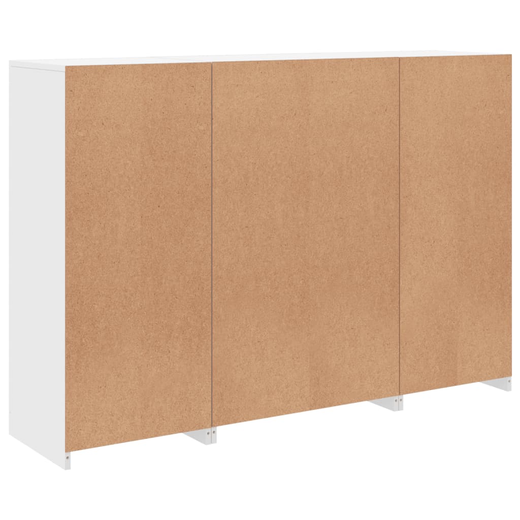 HKH Aparadores Alto em derivados de Madeira, Vidro com Luzes Led 142,5 X 37 X 100 Cm - Branco