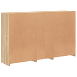 HKH Aparador Alto em derivados de Madeira, Vidro com Luzes Led 162 X 37 X 100 Cm - Carvalho Sonoma