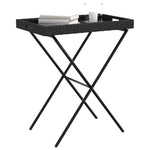 HKH Mesa Bandeja Dobrável 65x40x75 Cm Vime Pe - Preto