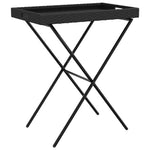 HKH Mesa Bandeja Dobrável 65x40x75 Cm Vime Pe - Preto