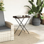 HKH Mesa Bandeja Dobrável 65x40x75 Cm Vime Pe Castanho - Marrom