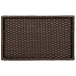 HKH Mesa Bandeja Dobrável 65x40x75 Cm Vime Pe Castanho - Marrom