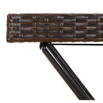 HKH Mesa Bandeja Dobrável 65x40x75 Cm Vime Pe Castanho - Marrom