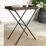 HKH Mesa Bandeja Dobrável 65x40x75 Cm Vime Pe Castanho - Marrom