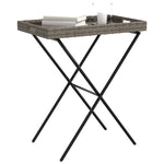 HKH Mesa Bandeja Dobrável 65x40x75 Cm Vime Pe - Cinzento