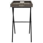 HKH Mesa Bandeja Dobrável 65x40x75 Cm Vime Pe - Cinzento