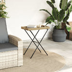 Mesa Auxiliar Plegable HKH 65x40x75 Cm Ratán PE - Beige