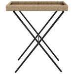Mesa Auxiliar Plegable HKH 65x40x75 Cm Ratán PE - Beige
