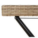 Mesa Auxiliar Plegable HKH 65x40x75 Cm Ratán PE - Beige
