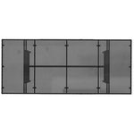 Mesa de Jardín HKH con Tapa de Cristal 190x80x74 Cm Mimbre PE - Negro