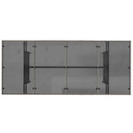 HKH Mesa de Jardín con Tapa de Vidrio 190x80x74 Cm Mimbre Pie Gris - Gris