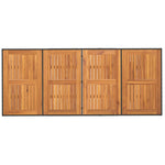 HKH Mesa de Jardim com Tampo em Acácia 190x80x74 Cm Vime Pe - Preto