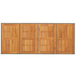 Mesa de jardín HKH con tapa de acacia 190x80x74 cm, mimbre PE, gris - Gris