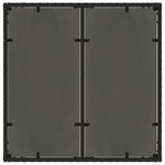 HKH Mesa de Jardim com Tampo de Vidro 90x90x75 Cm Vime Pe - Preto