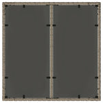 HKH Mesa de Jardín con Tapa de Cristal 90x90x75 Cm Ratán PE - Gris