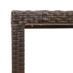 HKH Mesa de Jardim com Tampo de Vidro 90x90x75 Cm Vime Pe Castanho - Marrom