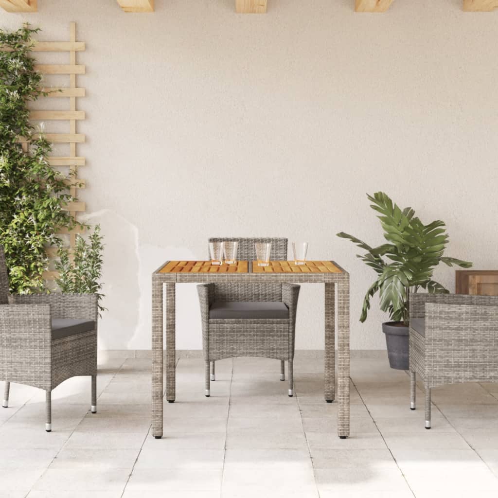 HKH 8 Pcs Conjunto Lounge de Jardim Pinho Maciço - Preto