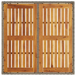 HKH 8 Piezas Conjunto de Salón de Jardín Pino Macizo - Negro