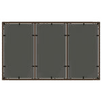 HKH Mesa de Jardim com Tampo de Vidro 150x90x75 Cm Vime Pe Castanho - Marrom