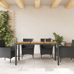 HKH 9 Pcs Conjunto Lounge de Jardim Pinho Maciço - Preto