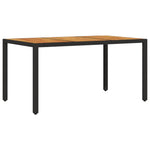 HKH 9 Pcs Conjunto Lounge de Jardim Pinho Maciço - Preto