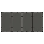 HKH Mesa de Jardim com Tampo de Vidro 190x90x75 Cm Vime Pe - Preto