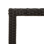 HKH Mesa de Jardim com Tampo de Vidro 190x90x75 Cm Vime Pe - Preto