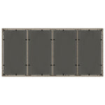 HKH Mesa de Jardim com Tampo de Vidro 190x90x75 Cm Vime Pe Cinza - Cinzento
