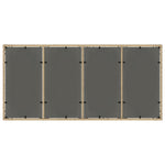 HKH Mesa de Jardim com Tampo de Vidro 190x90x75 Cm Vime Pe - Bege