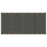 HKH Mesa de Jardim com Tampo de Vidro 190x90x75 Cm Vime Pe Castanho - Marrom