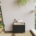 HKH Banco de Jardim com Almofadão 58x46x46 Cm Vime Pe - Preto