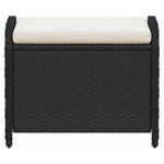 HKH Banco de Jardim com Almofadão 58x46x46 Cm Vime Pe - Preto
