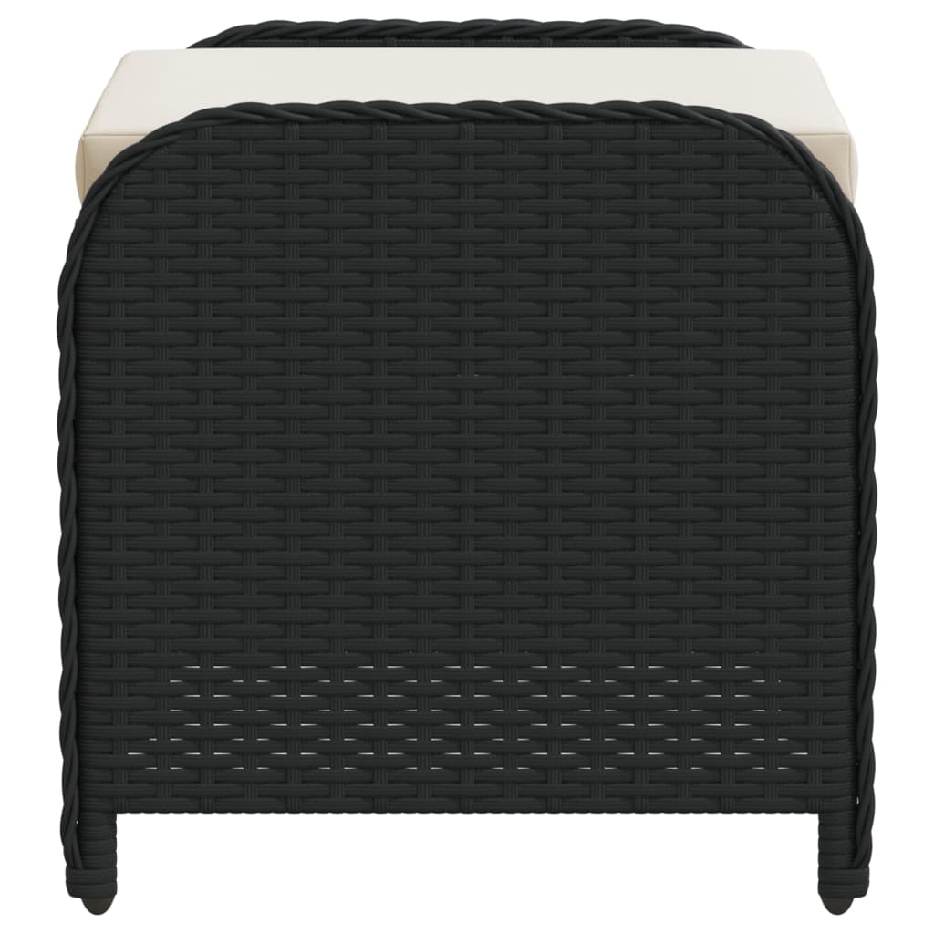 HKH Banco de Jardim com Almofadão 58x46x46 Cm Vime Pe - Preto