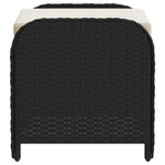 HKH Banco de Jardim com Almofadão 58x46x46 Cm Vime Pe - Preto