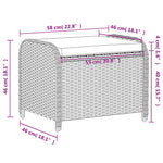 HKH Banco de Jardim com Almofadão 58x46x46 Cm Vime Pe - Preto
