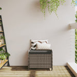 HKH Banco de Jardín con Cojín 58x46x46 Cm Mimbre Pe - Gris