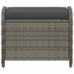 HKH Banco de Jardín con Cojín 58x46x46 Cm Mimbre Pe - Gris