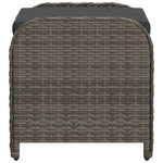 HKH Banco de Jardín con Cojín 58x46x46 Cm Mimbre Pe - Gris