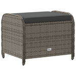 HKH Banco de Jardín con Cojín 58x46x46 Cm Mimbre Pe - Gris