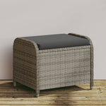 HKH Banco de Jardín con Cojín 58x46x46 Cm Mimbre Pe - Gris