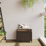 HKH Banco de Jardim com Almofadão 58x46x46 Cm Vime Pe Castanho - Marrom