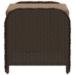 HKH Banco de Jardim com Almofadão 58x46x46 Cm Vime Pe Castanho - Marrom