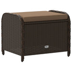 HKH Banco de Jardim com Almofadão 58x46x46 Cm Vime Pe Castanho - Marrom