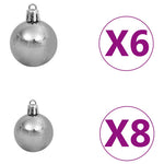 HKH Árvore Natal Artificial Articulada com 150 Luzes Led + bolas